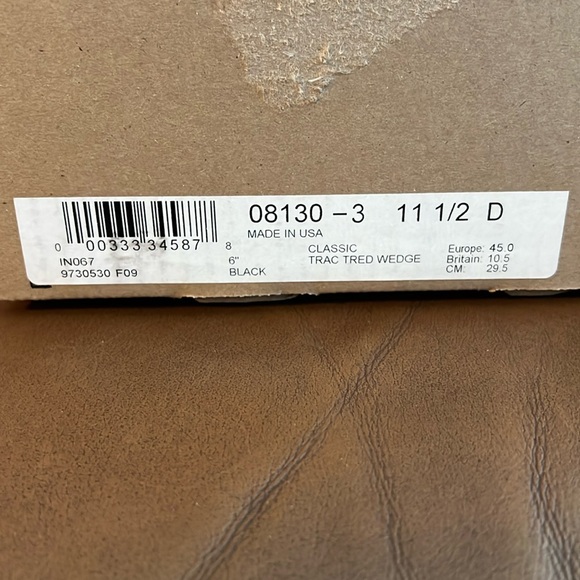 Men’s Red Wing 8130 6 Inch Moc Toe Boots Size 11.5 Black Chrome Tan Leather - Picture 9 of 11